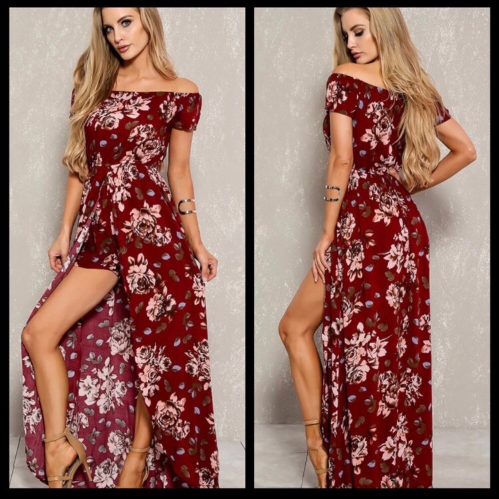 Floral maxi romper